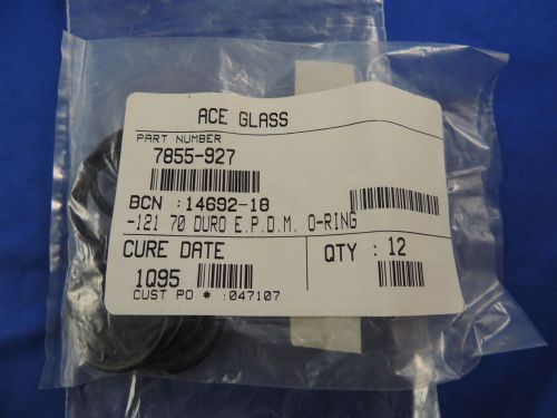 O-ring, epdm, 7855-927 121 , black ,id 1&#034;, od 1-3/8&#034; lot of 11 made by ace glass for sale