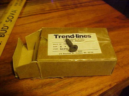 TREND LINES FLAT HEAD SQUARE DRIVE SCREWS 100 COUNT 8 x 3/4
