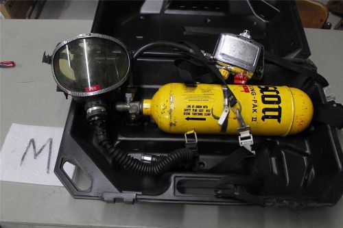 Scott air pak ii (2) self contained breathing equipment - case tank mask pack for sale