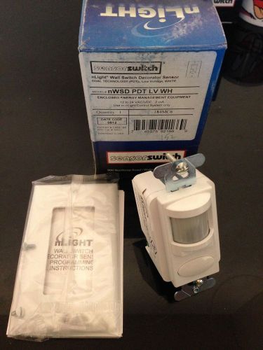 nLight nWSD PDT LV WH Sensor Switch Low Voltage Dual Technology White