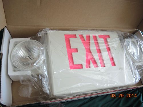 COOPER LIGHTING LPXH7DH Exit Sign w/Emergency Lights,5.4W,Red