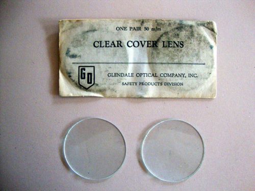 Welders Hood/Helmet Clear Cover Glass Round Lens - One Pair 50mm
