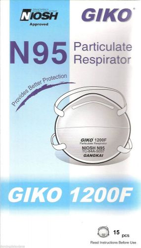 Disposable Face Mask Particulate Respirator clean Breathe ~ GIKO 1200F NIOSH N95