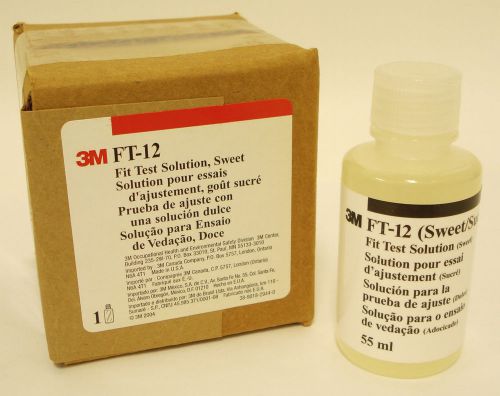 3M FT-12 Sweet Fit Test Solution, Saccharin for FT-10,     .55ml Bottle !8B!