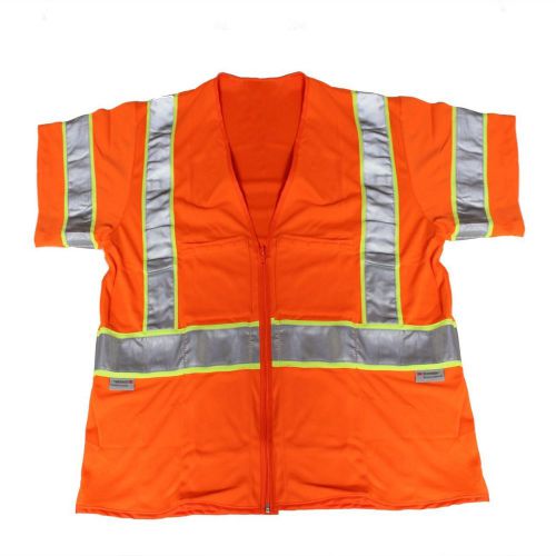 CONDOR 1YAU4 Safety Vest, Class 3, Med, Sleeved, Orange