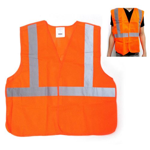 Reflective Safety Vest 2&#034; Reflective Strip Visibility Construction Warehouse New