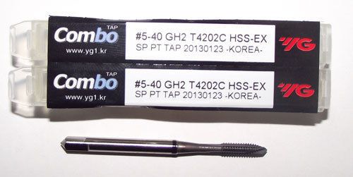 3pc 5-40 YG1 Combo Tap Spiral Point Taps for Multi-Purpose Coated