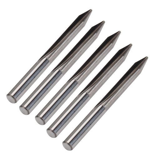 5x 2-flute engraving router bits 30 degree 4mm shank 0.8mm blade cnc milling for sale