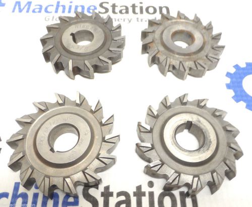(4) 2&#034; HSS MILLING CUTTERS W/ 3/8&#034; ARBOR HOLE - 1/2&#034; THICKNESS