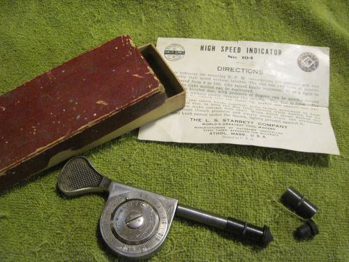 Vintage Starrett Co. RPM High Speed Dial Indicator