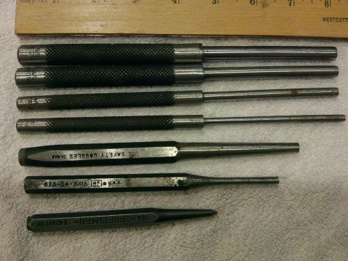 India Drive Pin Punch Set of 4  Plus 3 Additional Craftsman, MF, Taiwon:7 in all