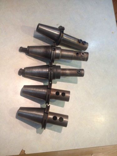 Five, CAT 50 End Mill Holders Sizes 3/4&#034;, 1&#034; And 1-1/4&#034;. All Were Turned Down