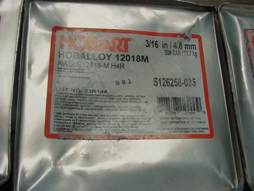 Hobart Hoballoy  12018 M4HR 3/16&#034; welding rods 50 LB AWS E12018M