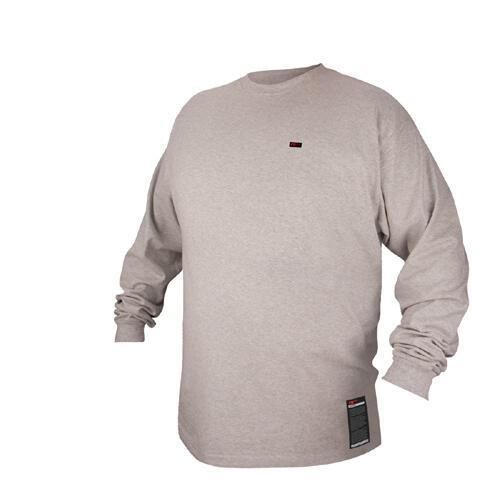 Revco FTL6-GRY Gray Flame Resistant Cotton Long-sleeve T-Shirt, Small