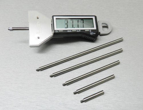 Digital depth gauge &amp; indicator gage electronic 0-16&#034; range inch / mm /fractions for sale