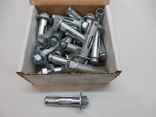 1/2&#034; x 2-1/4&#034; sleeve anchor with nuts 25pc box zinc plate machinist toolmaker for sale