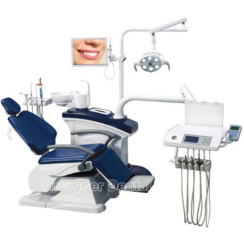 Free shipping computer controlled dental unit chair 3 fold ce approved leather for sale