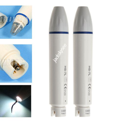 2 dental Ultrasonic Piezo scaling fiber optic LED Handpiece fit DTE/SATELEC tips
