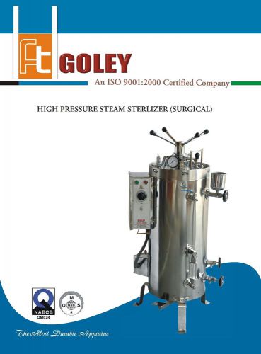 Vertical high pressure steam autoclave 12&#034; x 20&#034; triple wall complete s.s for sale