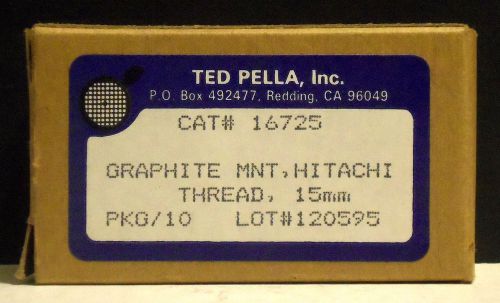 10 PELCO SEM Carbon Specimen Graphite Mounts, Hitachi Int. Thread (M4) 15mm dia