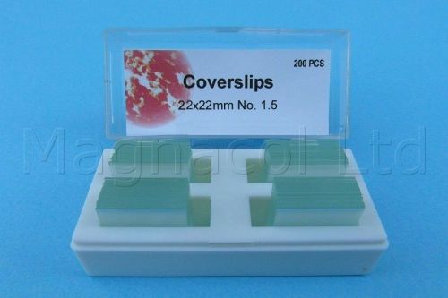 Microscope Slide Coverslips 22x22mm Pack of 200