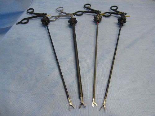 Stryker laparoscopic instrument set of 4, graspers, dissector, scissors for sale