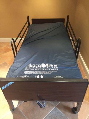 Drive telescoping bed with side rails and Hill Rom Accumax Quantum Gel mattress