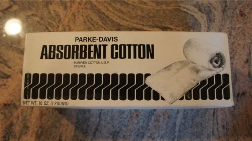 LOT OF 10 PARKE-DEVIS Absorbent Cotton 16 OZ STERILE