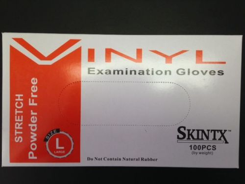 Stretch Vinyl PF Exam Gloves, Size Large, 1000 pcs
