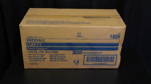 Kendall 1806 Curity Gauze Sponges 2” x 2” ~ Case of 3000