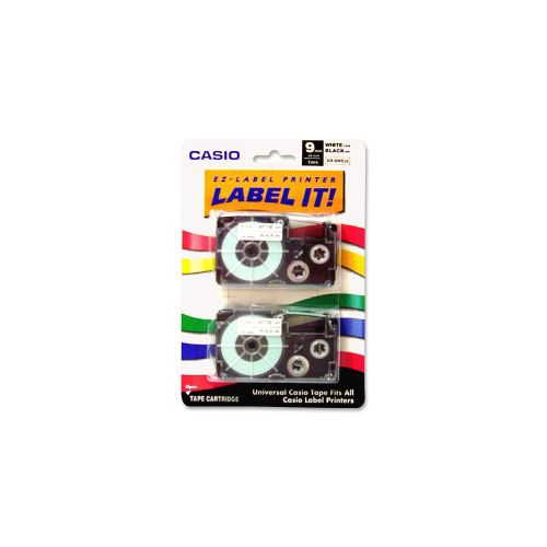 Casio Label Tape 0.37 Widthx26ft Length 2 Roll White