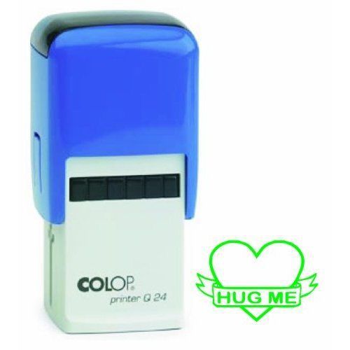 COLOP Printer Q24 Hug Me Heart Word Stamp - Green