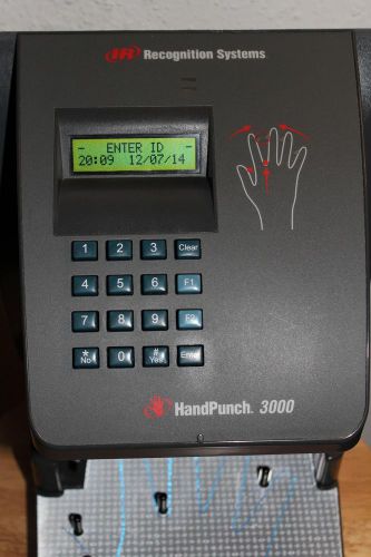 Hand punch time clock hp3000. ir recocnitation system. for sale