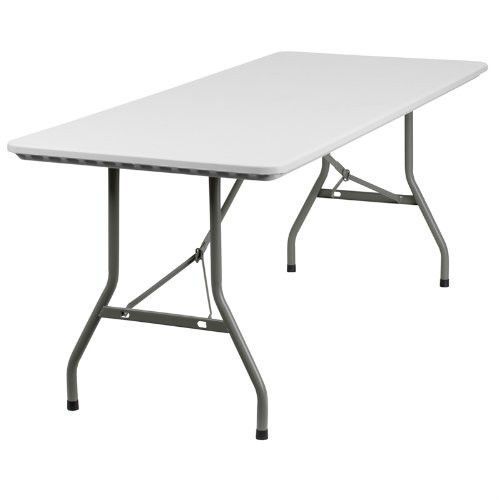Flash Furniture Granite White Plastic Folding Table RB-3072-GG RB-3072-GG New