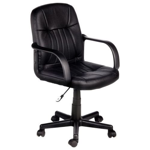Mid Back Leather Executive Chair Black or Brown Traditional style