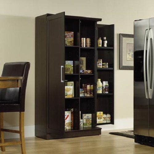 Home tall kitchen wood storage cabinet doors pantry garage shoes office shelf for sale