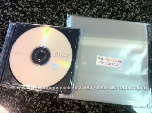 2000 slim cd case opp plastic bags non shrink for sale