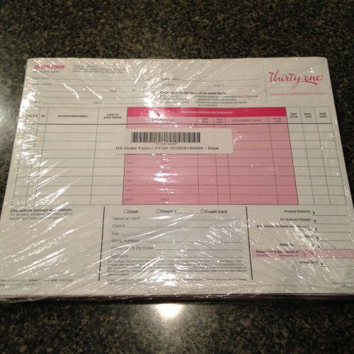 Thirty-One, Order Forms- NEW- 50 Pack