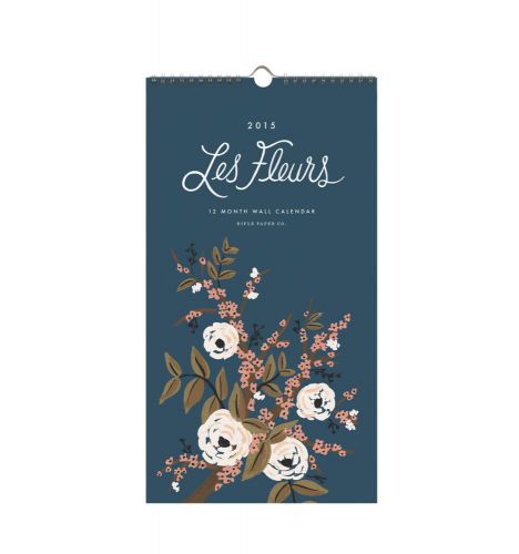 2015 Rifle Paper Co. Spiral-Bound Everyday Wall Calendar - Les Fleurs