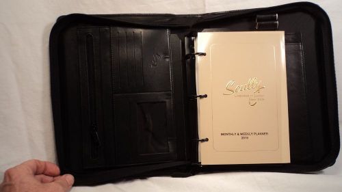 Scully Leather 8053 Black Nappa Leather 3 Ring Planner