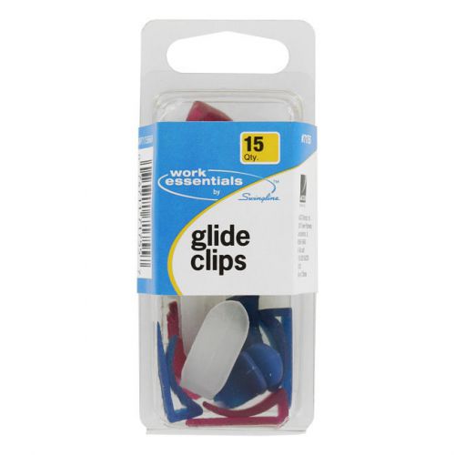 Swingline Work Essentials Fashionable Glide Paper Clips, Assorted, 15/Pack