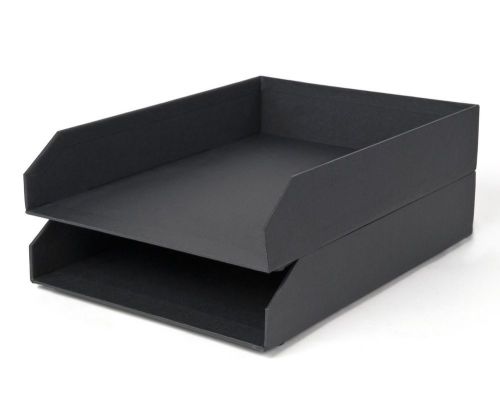 Bigso Hakan Stackable Letter Trays *** DARK GREY - SET OF 4 ***