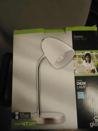 OFFICE LAMP DESK LAMP WHITE SHADE, BULB INCLUDED 15&#039;&#039; HIGH BRAND NEW IN BOX