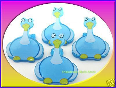 Cute and lovely Blue Duck Shape 4 Paper Clips #1807