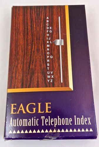 Vintage EAGLE Automatic Telephone Index - Wood Grain Metal - New in Box!