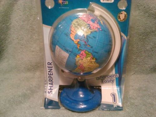 New 5&#034; tall Mini World Globe map with sharpener for desk work job school home