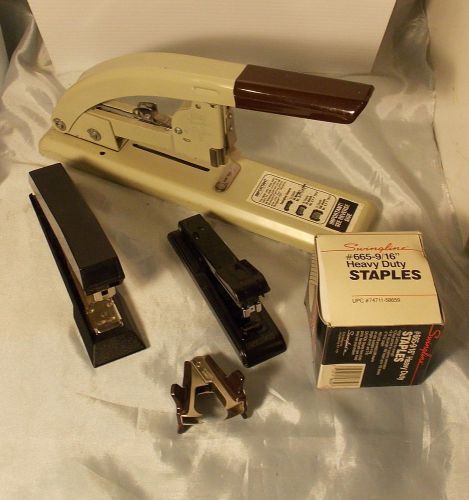 STAPLER ASSORTMENT AND STAPLES for your OFFICE or HOME USE-VERY LOW STARTING BID