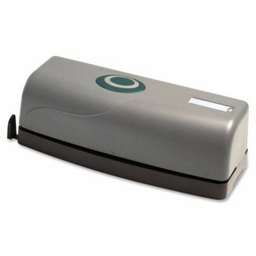 Business Source 3-Hole Punch, Antimicrobial, 15 Sheet Cap, Gray (BSN00630)