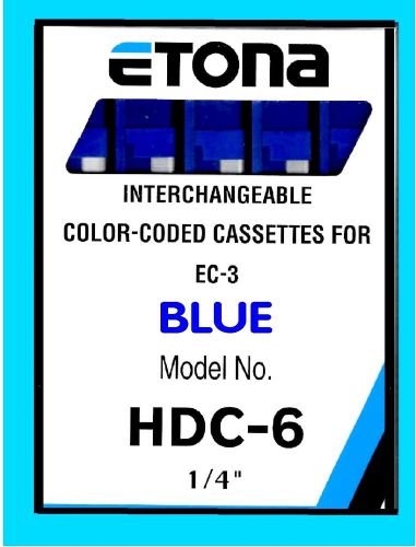 ETONA NEW HDC-6 HEAVY DUTY STAPLE CASSETTE 1/4&#034; Blue 210x 5 =1500 Cassettes EC-3