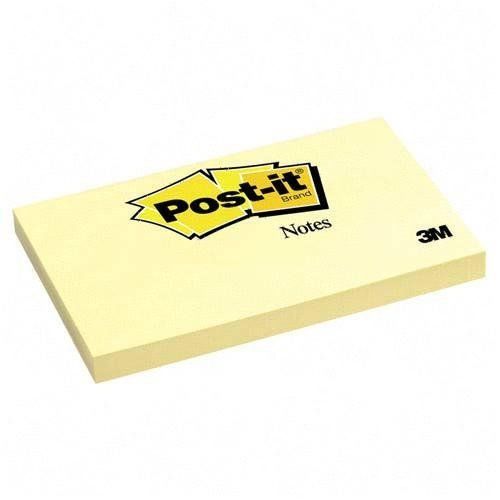 3m 655YW Original Notes, 3 X 5, Canary Yellow, 12 100-sheet Pads/pack